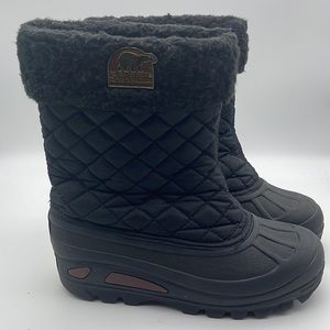 Sorel Powder Storm Boots Quilted Snow Winter Warm Sz 5